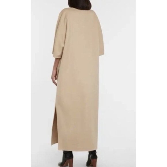 $2,268 MAX MARA Womens Long Overcoat Slit Camel Hair Maxi Dress Us 10 Beige Tan - Picture 6 of 16